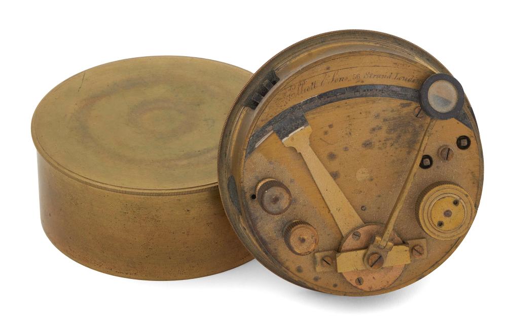 BRASS POCKET SEXTANT LONDON, 19TH