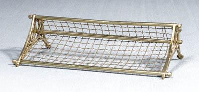Brass railroad luggage rack,