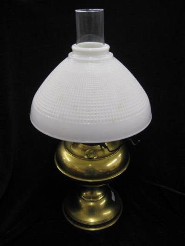Brass Rayo Kerosene Lamp with shade