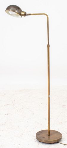 BRASS READING FLOOR LAMPBrass