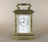 BRASS REPEATING CARRIAGE CLOCK