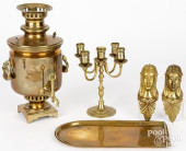 BRASS SAMOVAR, 19TH C., 14&QUO