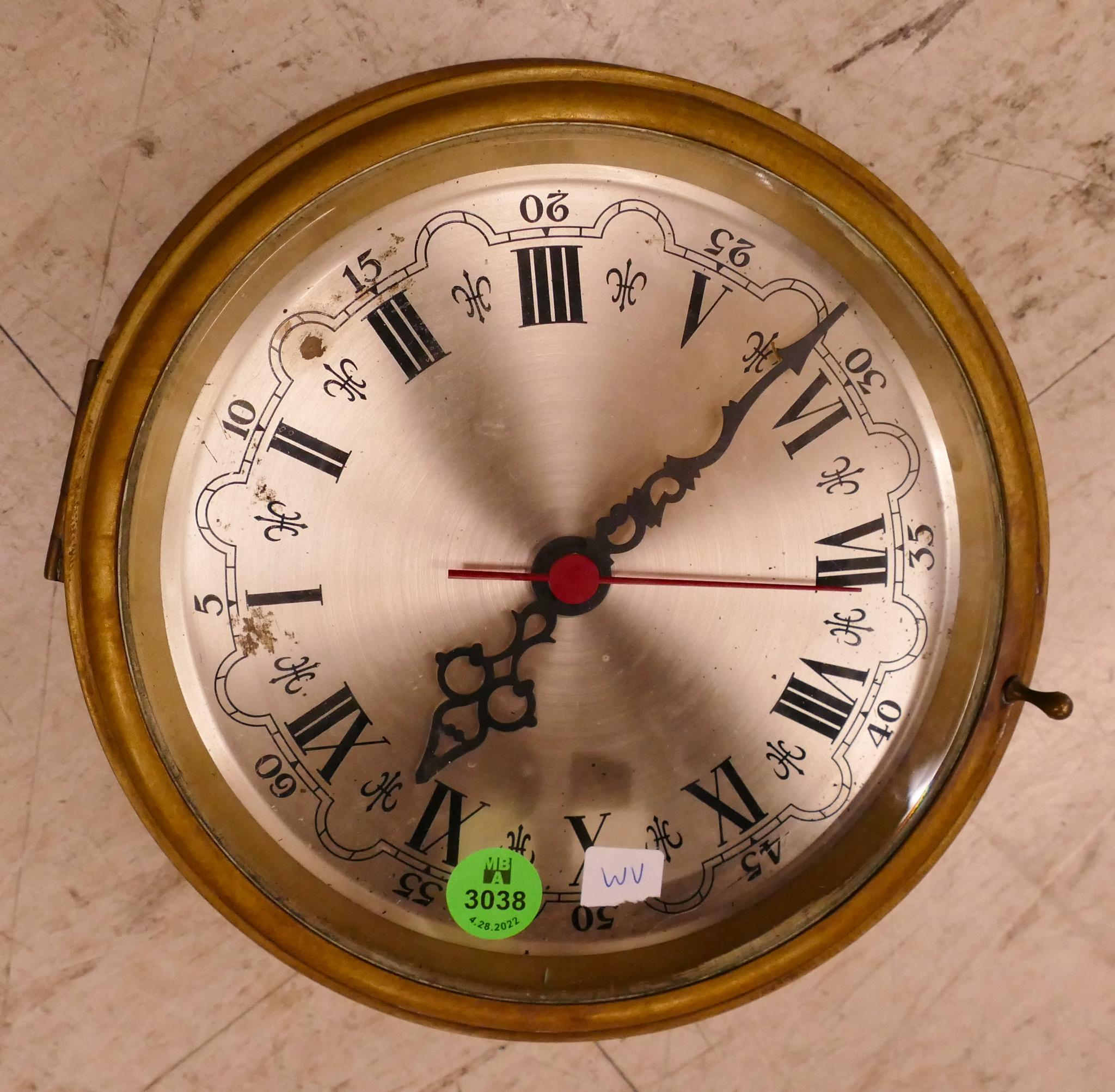 Brass Ships Clock- 8''