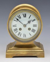 BRASS SHIPS CLOCK, STRIKES SHI