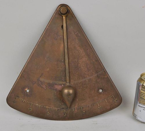BRASS SHIP'S INCLINOMETERremains of