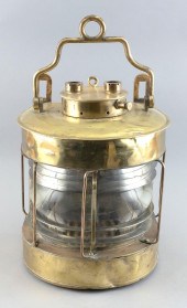 BRASS SHIP’S LANTERN FIRST HAL