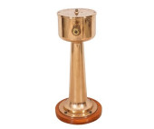 BRASS SHIPS WHEEL PEDESTAL<br>