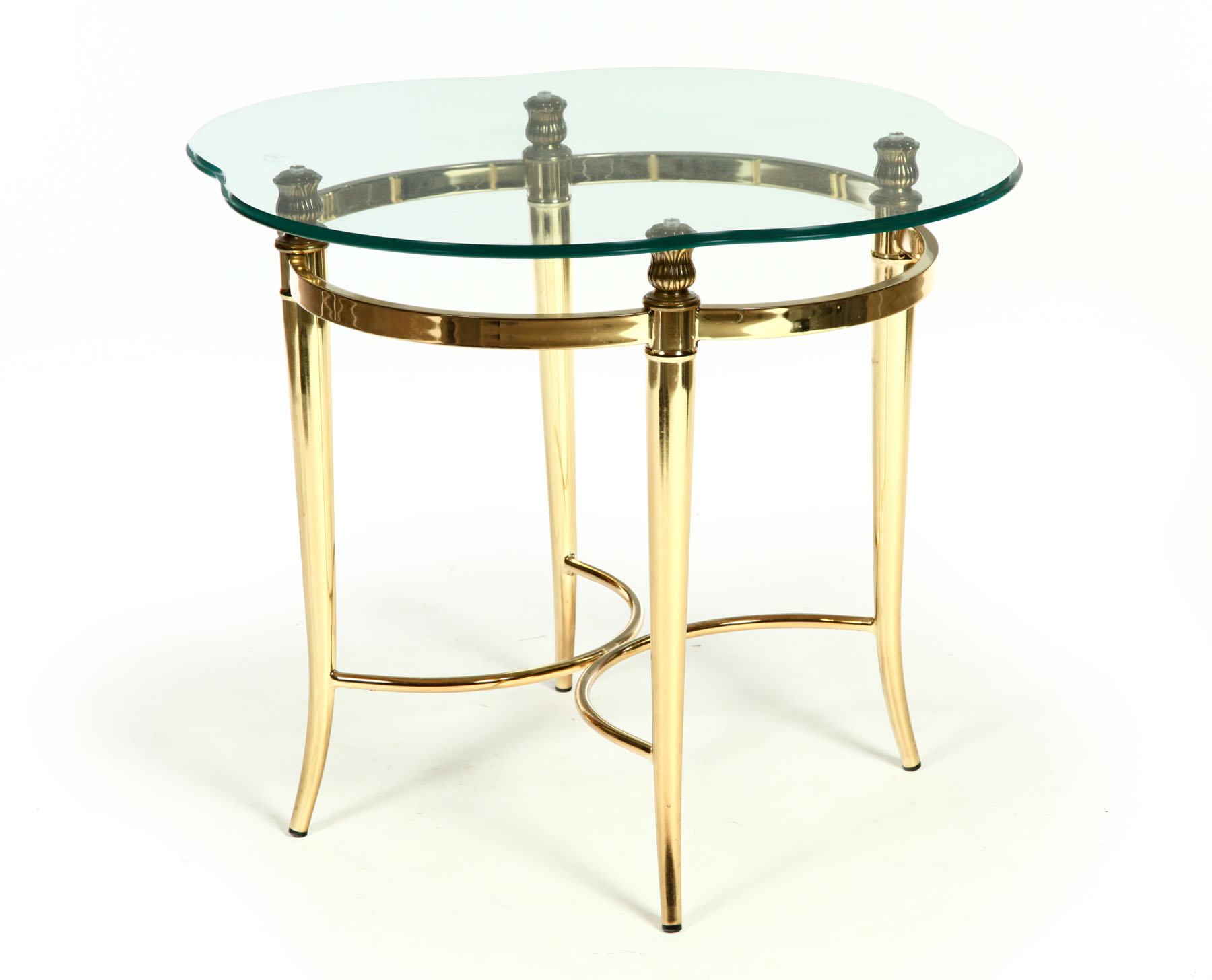 BRASS SIDE TABLE.  Twentieth