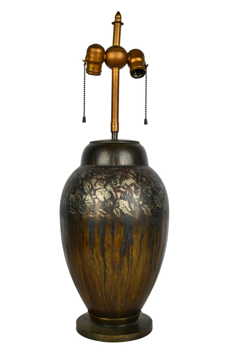 BRASS & SILVERED TABLE LAMPurn-form