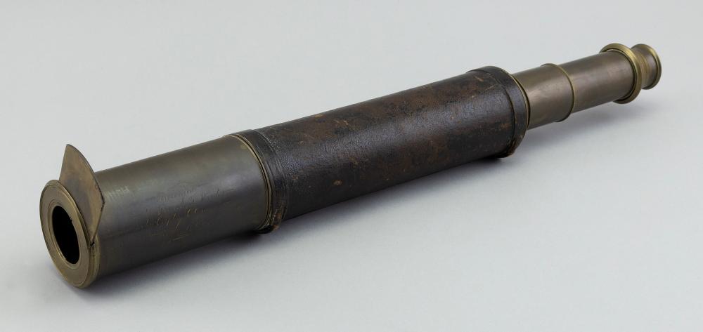 BRASS SINGLE-DRAW TELESCOPE 19TH