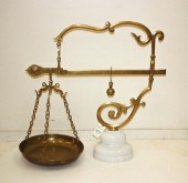 BRASS SINGLE-PAN BALANCE SCALE