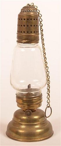 BRASS SKATER'S LANTERN.Brass