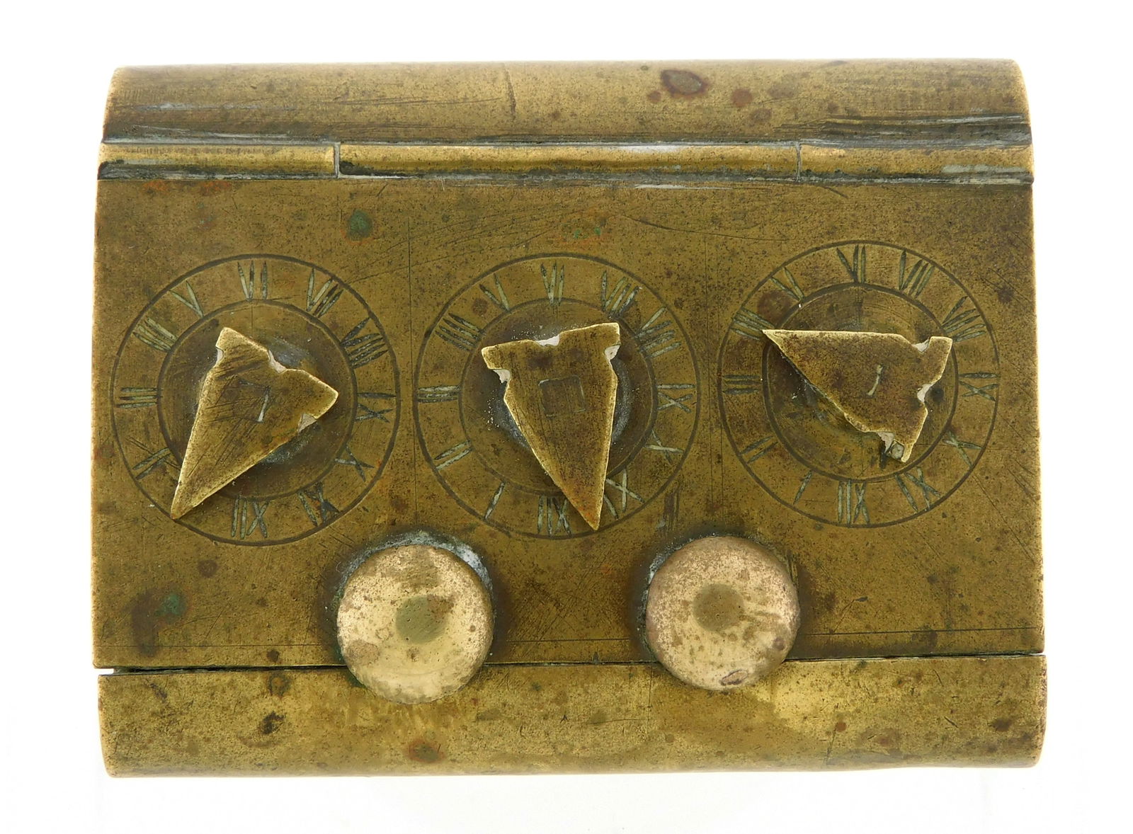 BRASS SNUFF BOX, ENGLISH OR