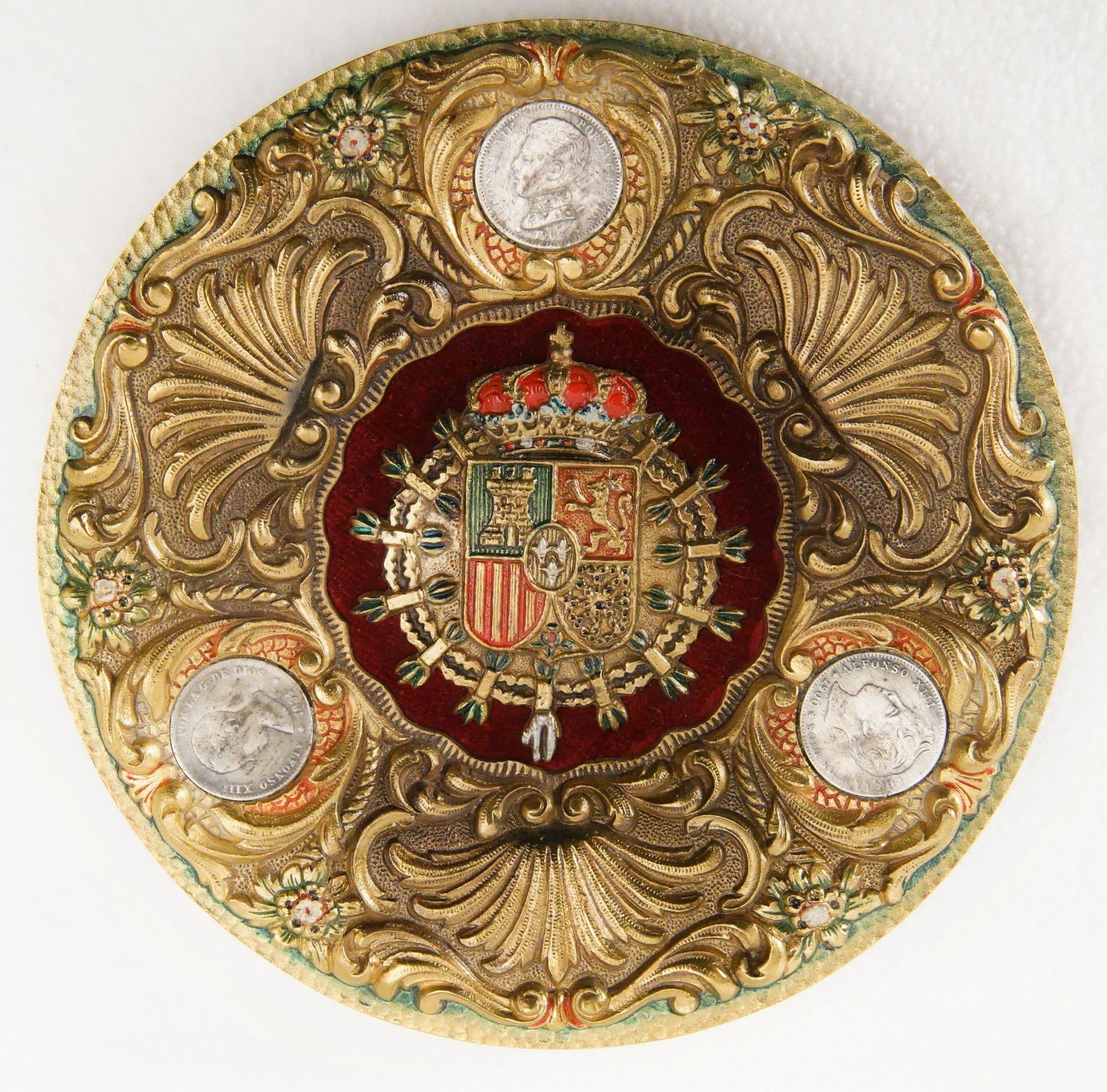 BRASS SPANISH COAT OF ARMS W