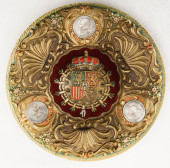 BRASS SPANISH COAT OF ARMS W A