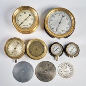 BRASS STEAM GAUGESSix brass st