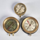 BRASS STEAM GAUGESThree brass