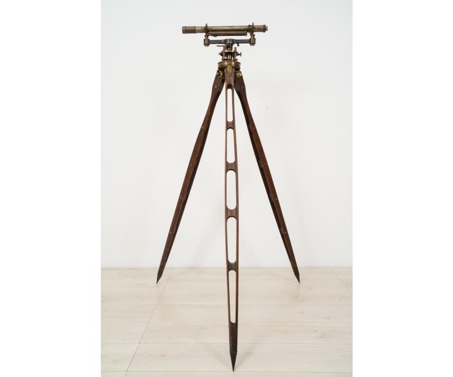Brass surveyors level signed