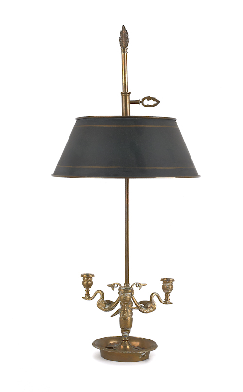 Brass table lamp 20th c. 31" h. ?