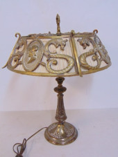 BRASS TABLE LAMP WITH BRASS &