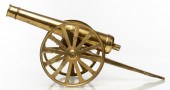 BRASS TABLETOP MODEL OF A CANN