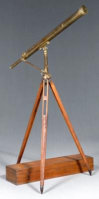 Brass telescope, marked