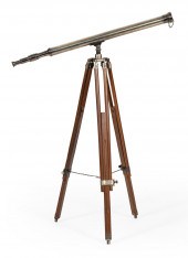 BRASS TELESCOPE ON STAND 20TH