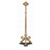 BRASS TELESCOPIC STANDARD LAMP