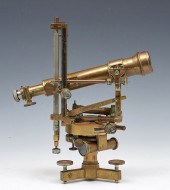 BRASS THEODOLITE, SIGNED SECRE