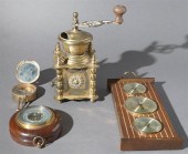 BRASS THERMOMETER/ BAROMETER,