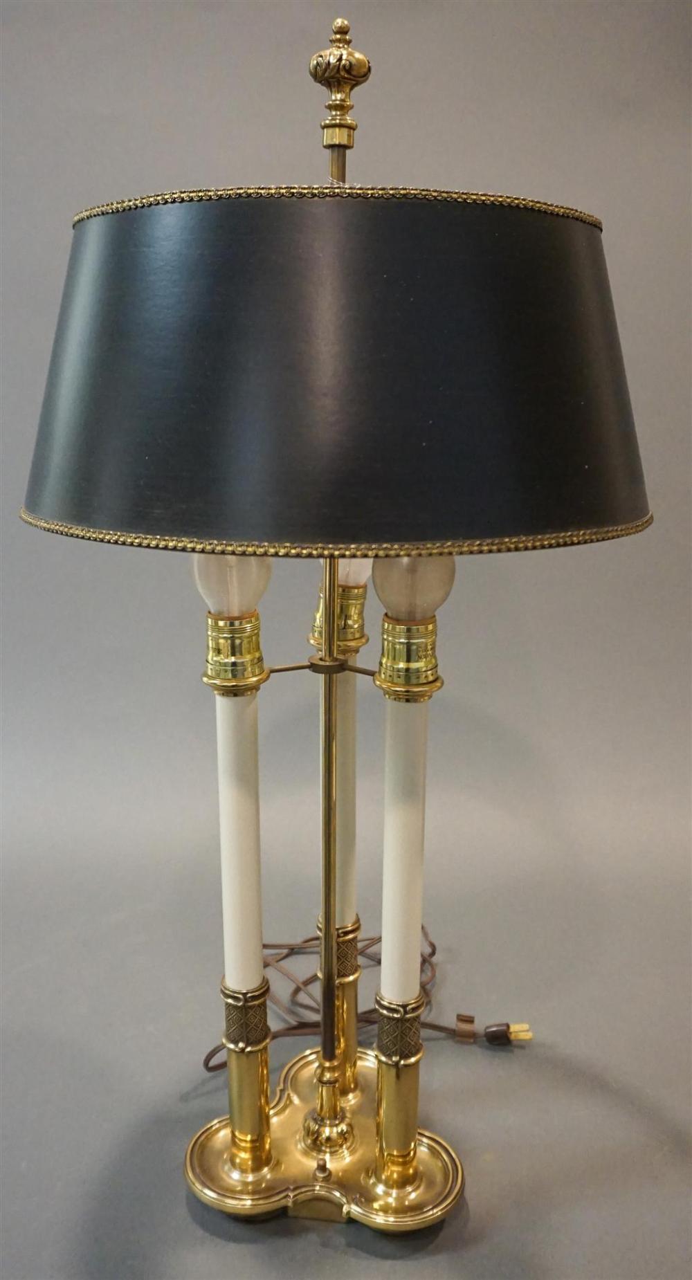 BRASS THREE LIGHT CANDELABRUM