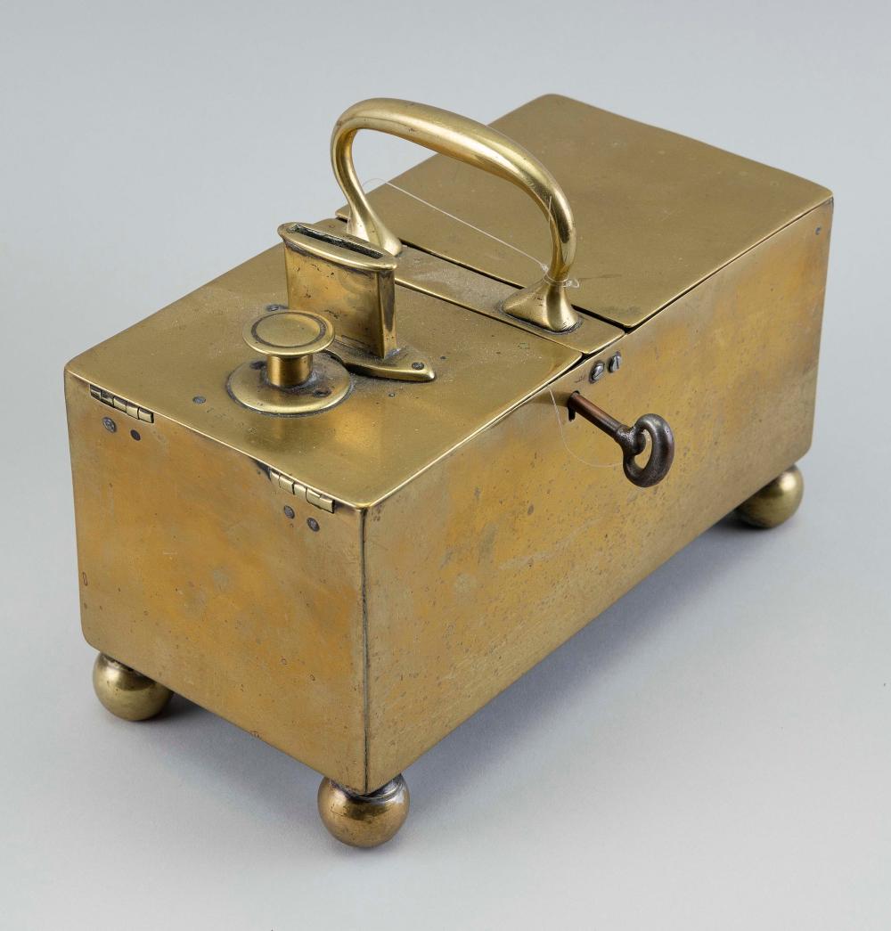 BRASS TOBACCO HONOR BOX ENGLAND,