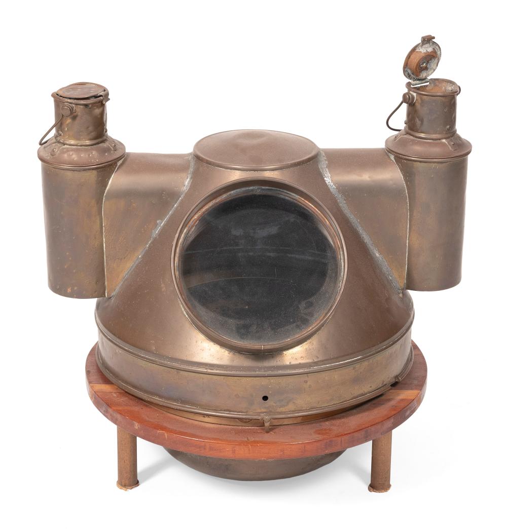 BRASS TOP TO A STANDING BINNACLE