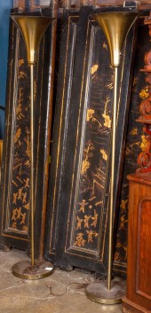 BRASS TORCHIERES Brass torchie