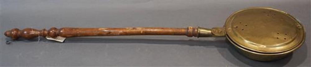 BRASS TREEN HANDLE BEDWARMERBrass