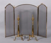 BRASS-TRIMMED THREE-PANEL ARCH