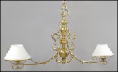 BRASS TWO-LIGHT BILLIARD'S CHA