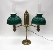 BRASS TWO-LIGHT STUDENT DESK L