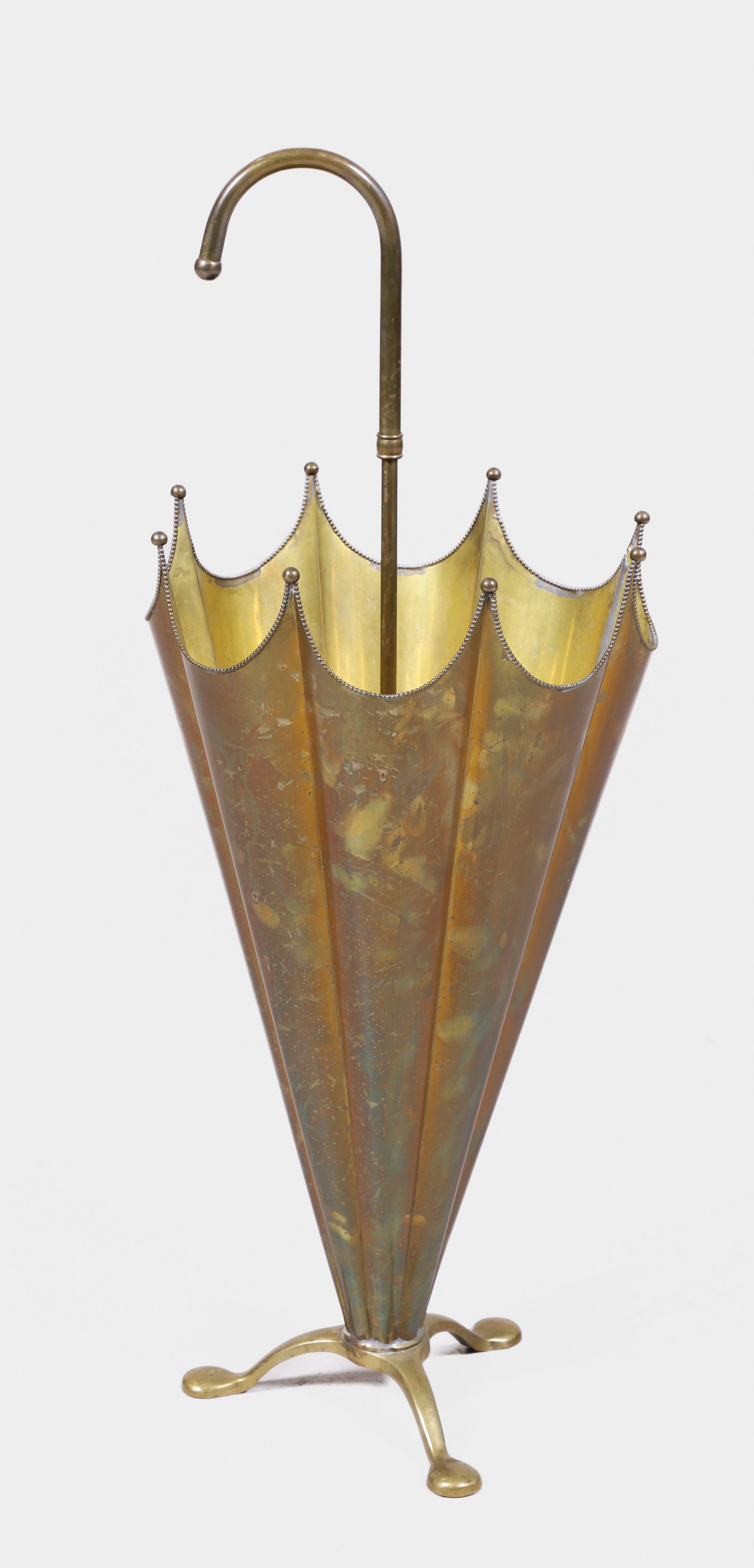 Brass umbrella form umbrella stand,