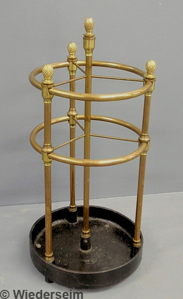 Brass umbrella stand 20th c. with a