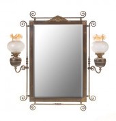 BRASS VICTORIAN MIRROR WITH OI