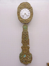 BRASS WALL CLOCK WITH PRESSED