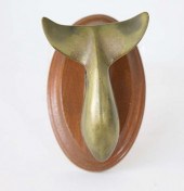 BRASS WHALE FLUKE DOOR KNOCKER