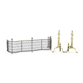 BRASS WIREWORK FIRE FENDER AND