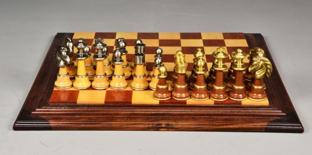 BRASS & WOOD ITALIAN CHESS