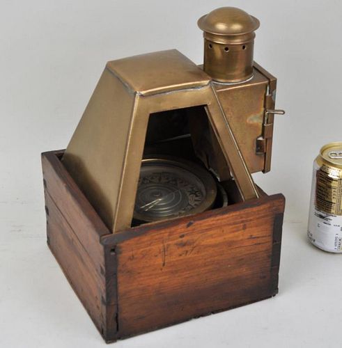 BRASS & WOOD SHIP GIMBAL