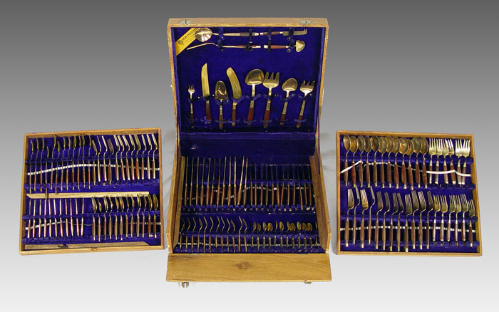 BRASS & WOOD THAILAND FLATWARE