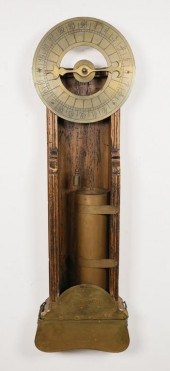BRASS & WOOD WATER CLOCKBrass