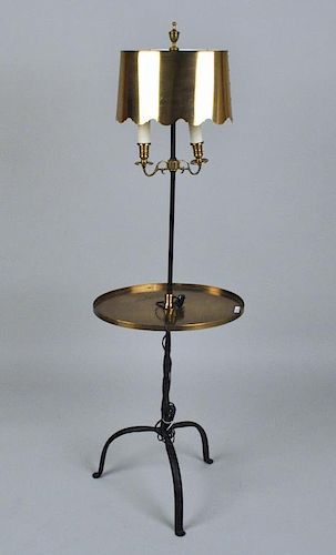 BRASS & WROUGHT IRON TWO-LIGHT
