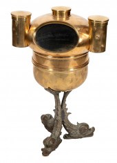 BRASS YACHT BINNACLE AND COMPA